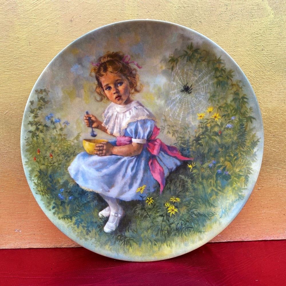 John Mcclelland Little Miss Muffet Porcelain Plate